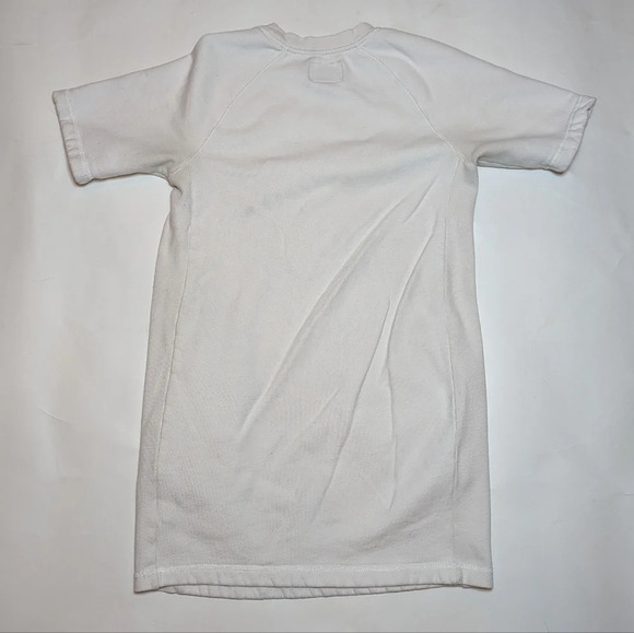 Roots White Green Logo Crew Neck Short Sleeve Sweater Dress XS - Picture 7 of 9